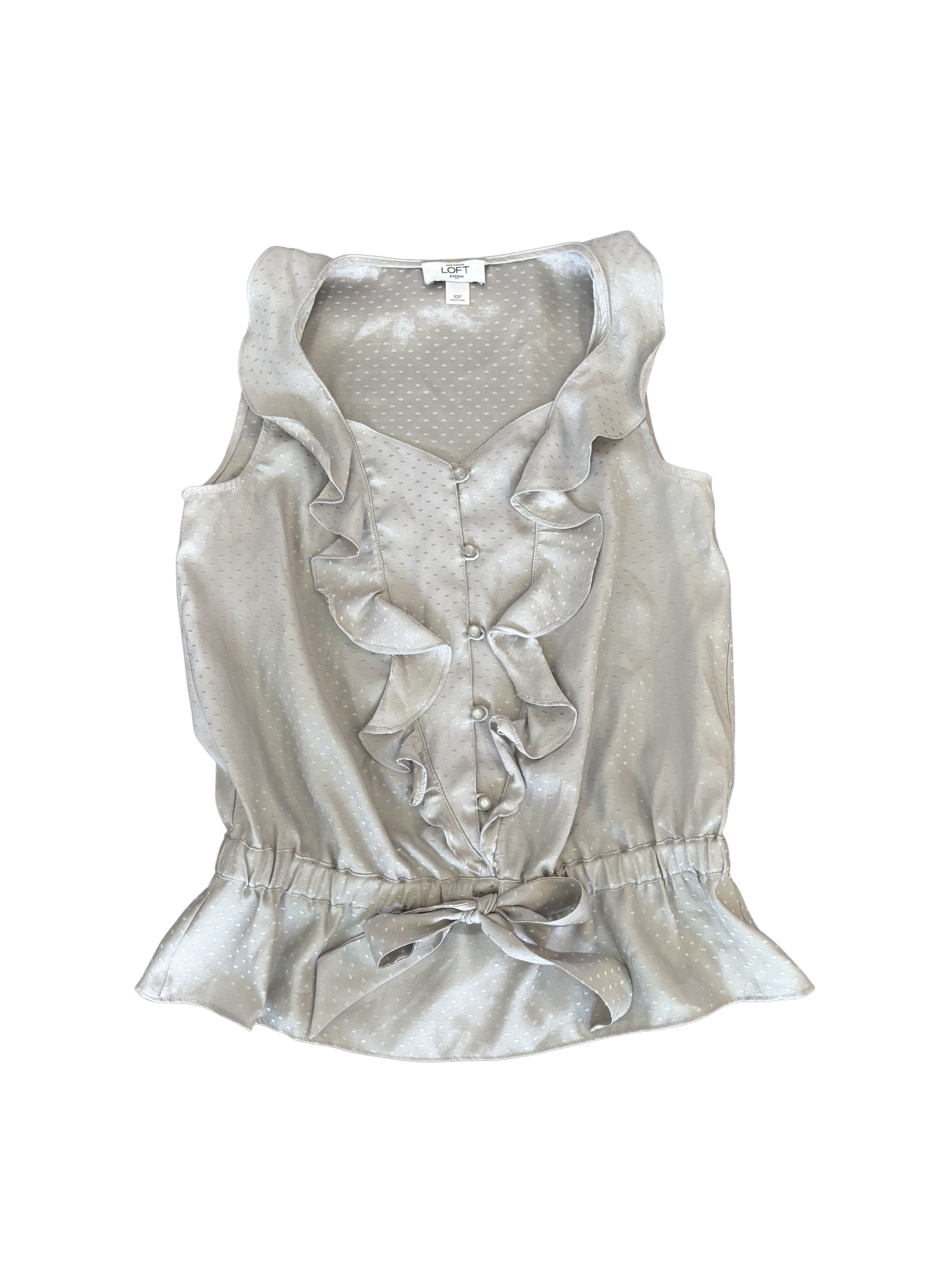 Ann Taylor Silver Shirt - XS