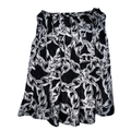 black and white silk skirt