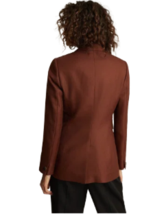 Finley Double Breasted Twill Blazer