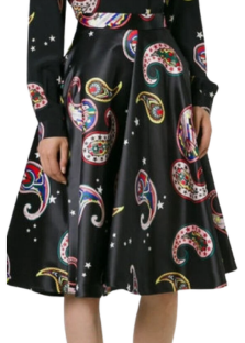 MSGM Med Paisley-Print Skirt