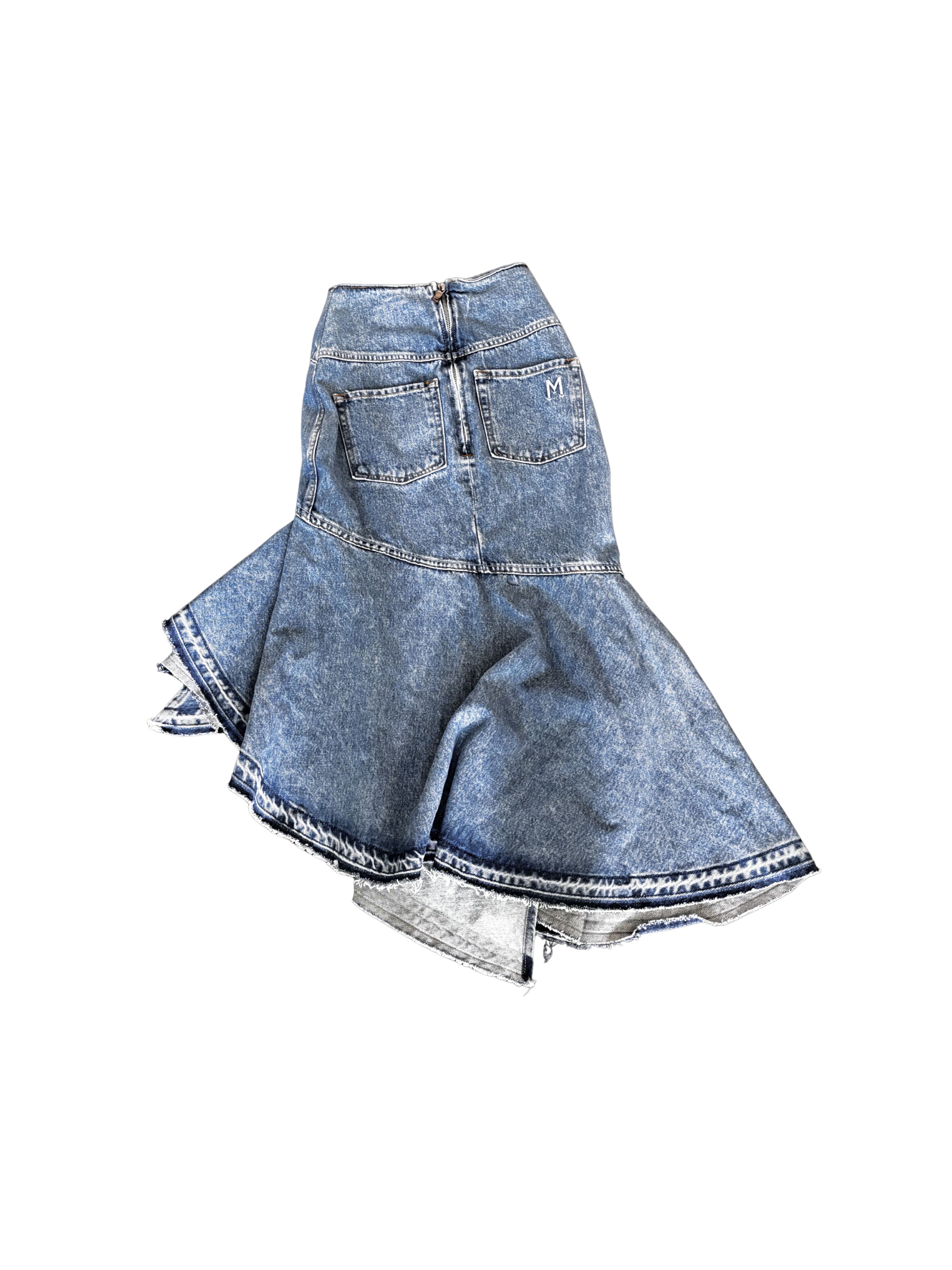 Monse - Folded Waist Denim Trumpet Skirt
