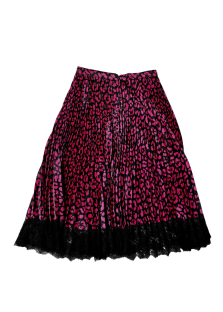Christopher Kane Pleated Leopard Print Skirt
